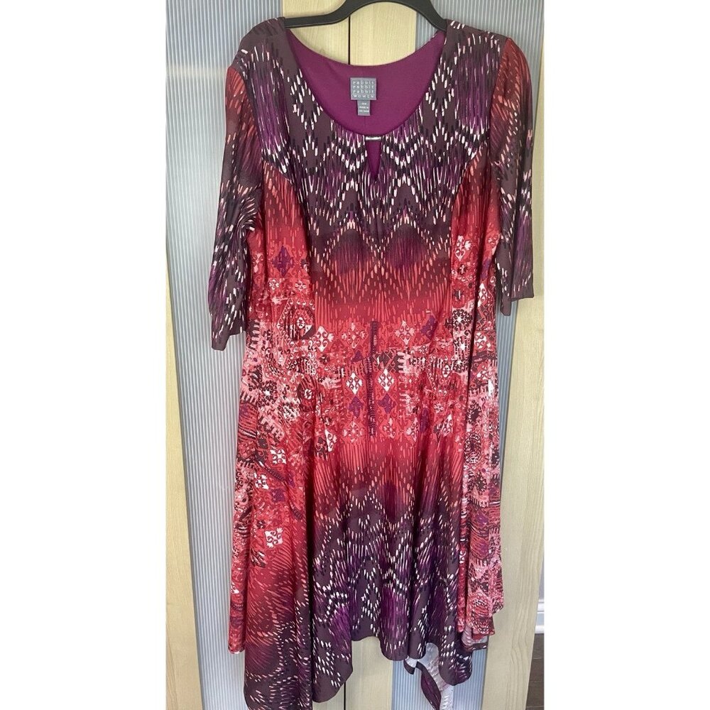 rabbit rabbit‎ rabbit dress Sz 18 Plus Red Modi Party Holiday Career Travel New